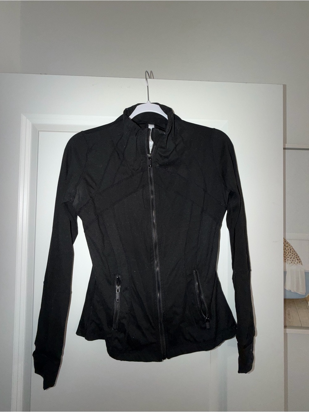 lululemon athletica Black Zip-Up Bomber Jacket